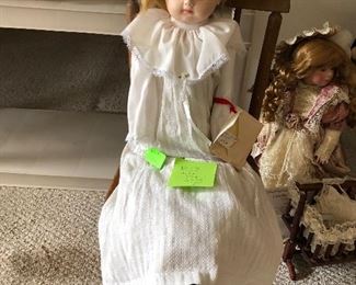 1863 soft body doll with painted socks and soes