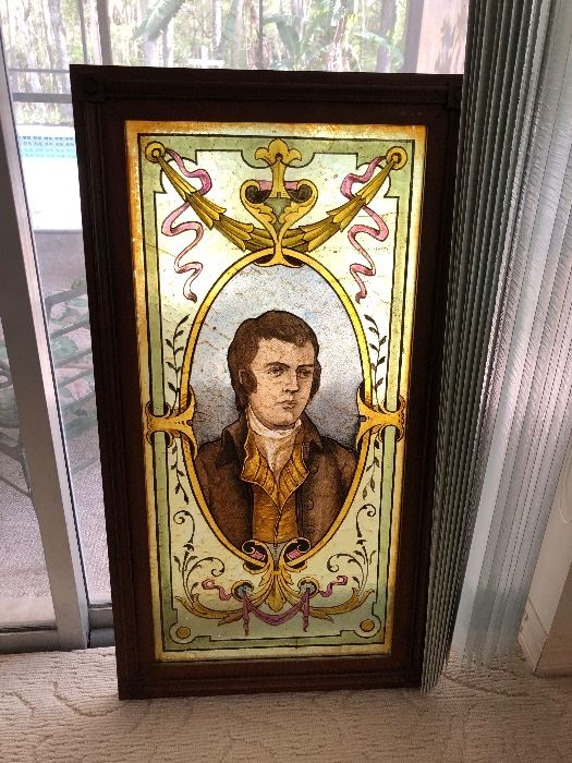 Reverse painted portrait