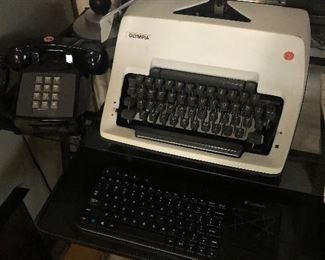 typewriter, touchtone phone, keyboard