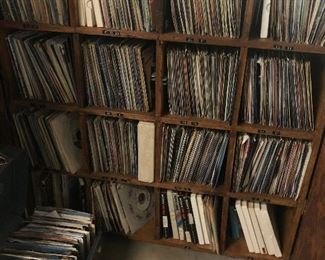hundreds of record albums