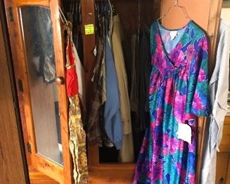 vintage cedar wardrobe, clothing
