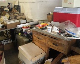 coolers, miscellaneous basement items