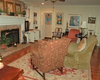 Beautiful upholstered furniture and art work