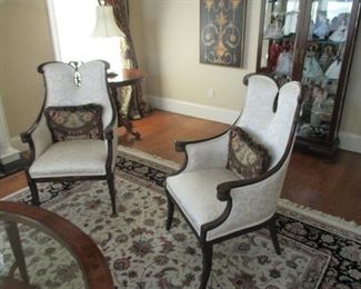 Simply Beautiful Newly Upholstered Fireside Chairs