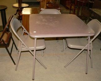 card table and chairs