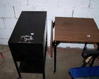 file cabinet and typewriter table