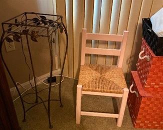 Child's Chair, Metal Stand