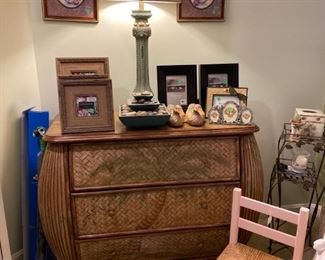 3 Drawer Dresser, Child's Chair, Scale, Lamp & More