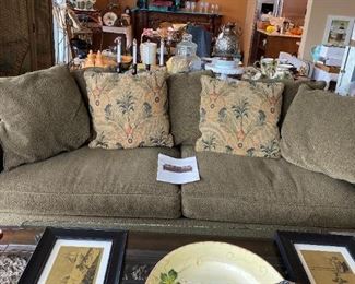 Bassett Sofa & 7 Pillows