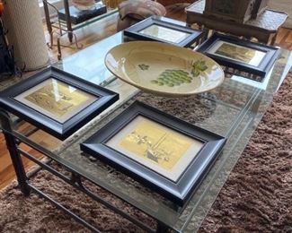 Lionel Barrymore Pictures, Large Platter, Glass Top Coffee/Cocktail Table, Rug