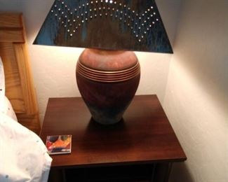 COPPER LAMP.  TABLE NOT INCLUDED IN SALE 