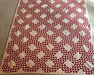 Hand made, hand stitched quilt
Measures 63” x 6’.
No holes.