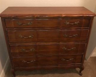 Antique French Provincial Cherry Console / Small Dresser
Measures 31” tall x 33” wide x 12” deep.
Must be able to move and load yourself.