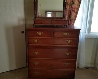 Shaving Mirror and Vintage Chest of Drawers