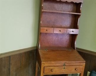 Vintage desk with additional bookcase added on