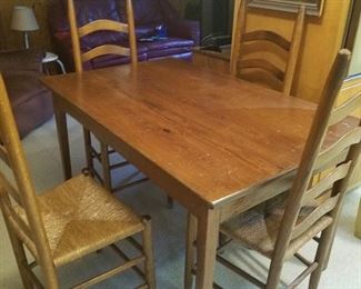 Farmhouse Table ladder back Chairs