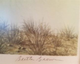 Butler Brown signed lithograph