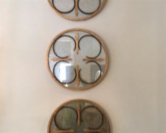 Decorative Mirrors with Pattern Overlay