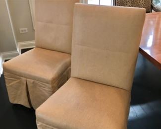 Custom Dining Chairs (set of 6)
Box Pleated covered in Washable Waxed Linen
