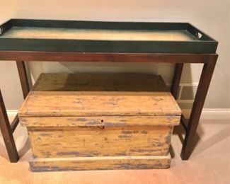 Console Tray Table
Vintage Wood Military Trunk
