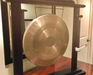 Brass Gong on Stand
