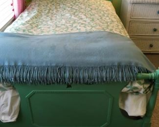 Vintage Painted Twin Bed
