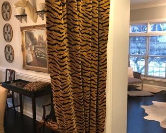 Custom Made Leopard Print Room Drape
