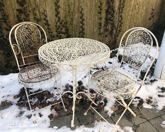 White Garden Bistro Set
