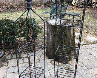 Iron Etagere with Finial
