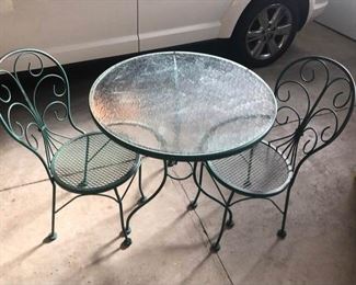 Cast Bistro Table and Chairs set