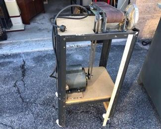 Electric table top belt sander table GE