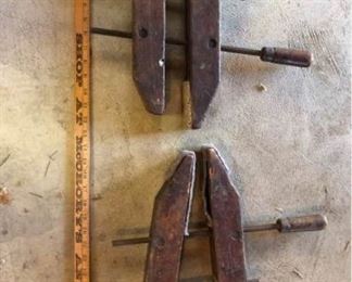 Vintage wood clamps