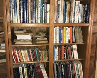 Nice wood Bookcase with plenty of books