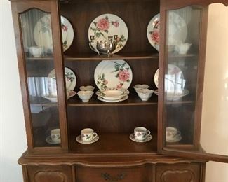 French Provincial China Cabinet 