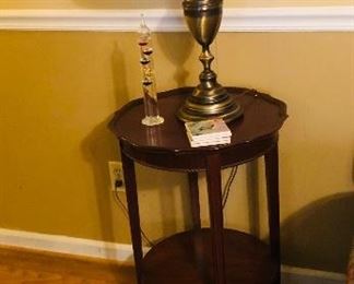 Side table with lamp