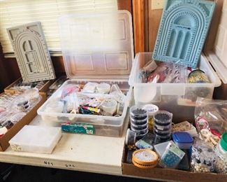 Costume beading supplies. This is just a small sampling. There is ALOT!