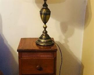 Nightstand with lamp