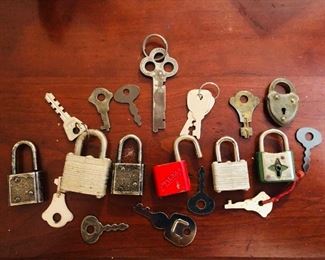 Vintage mini locks and keys