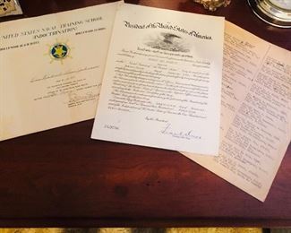 WW2 certificates and list of squadron members