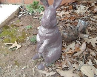 Cute cement bunny!