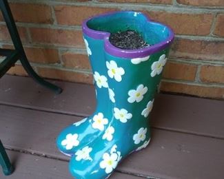 Cute boot planter!  