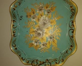 BIG blue vintage tray!