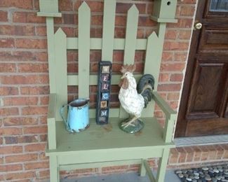 Cute birdhouse bench!