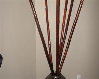 Six Bamboo Poles with Vase...