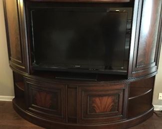 Affinity Curved Sliding Door Entertainment Center by Riverside Furniture,
Sony TV...