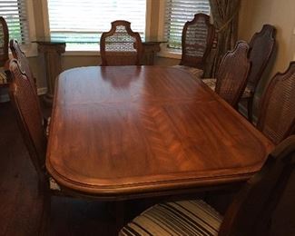 Century Table with Three Leaves and Ten Chairs...
