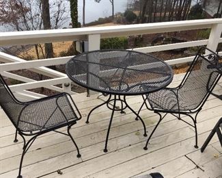 Wrought Iron Table & Two Chairs...