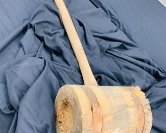large wooden mallet