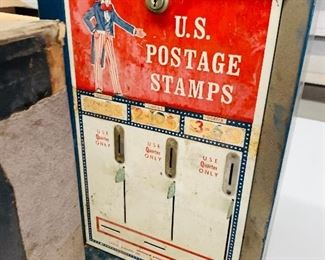 metal coin-op US Mail early stamp machine 