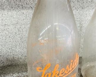 Lakeside Dairy milk bottle from Houghton Lake area 